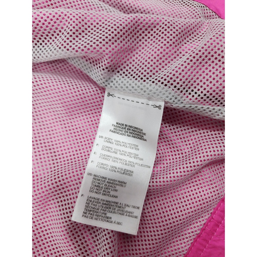 Adidas Womens Pink Full Zip Windbreaker Jacket Mesh Lined Lightweight Large - Picture 8 of 13